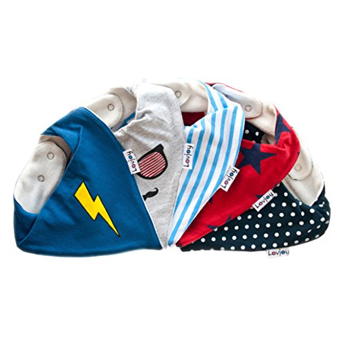 Packung mit 5 Lovjoy Jungen Lätzchen (Kleinen Held)