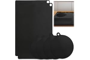 CALENXY 6 Stück Induktionsschutzmatte, Herdabdeckplatte, Herdabdeckung Induktionsfeld bis 250°C, Kochfeld Abdeckung Induktionsmatte Induktionskochfeld Schutzmatte Universelle Hitzeschutzmatte Silikon Matte