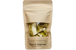 Biocal - Zeste de bergamote déshydratée/fruit déshydraté/fruit pour gin/bergamote bio/fruit pour gin/zeste agrume/bergamote cuisine/séché/fruits infusion/fruits secs/gin tonic/séchées/ecorce/10 gr