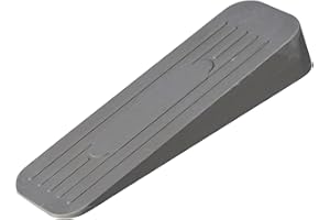 Merriway BH02509 Heavy Duty Non-Slip Rubber Door Wedge Stopper 120 x 20 x 35mm Grey