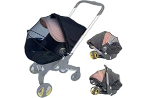 ‎BROGTORL Brogtorl Mosquito Net for Prams, Universal with Sun Visor, Compatible with Doona, Large Space, Sleep Mode, High Density Net, Easy to Use