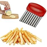 BakGelAl Tırtıklı Patates Kesici, Dalgalı Sebze Dilimleyici, Cips ve Kızartma Aparatı, Paslanmaz &Ccedil;elik Bı&ccedil;aklı Mutfak Aleti