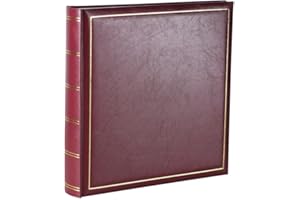 KM FOTO Classic Fotoalbum 30x30 cm 100 weiße Seiten Seiten Jumbo Buchalbum Fotobuch: Farbe: Rot