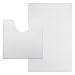 Produktbild LANGRIA Badematten Set 2 tlg Anti-Rutsch Badvorleger 50x50cm und 50x80cm für Badezimmer Wohnzimmer Schlafzimmer Wasser absorbierend Anti Mehltau und Antibakteriell Dunkel Weiß