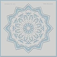 dekorative Wandschablone Mandala | Schablone 7508 | Wandgestaltung - Malerschablone | Ø 35cm, Ø 40cm, Ø 45cm