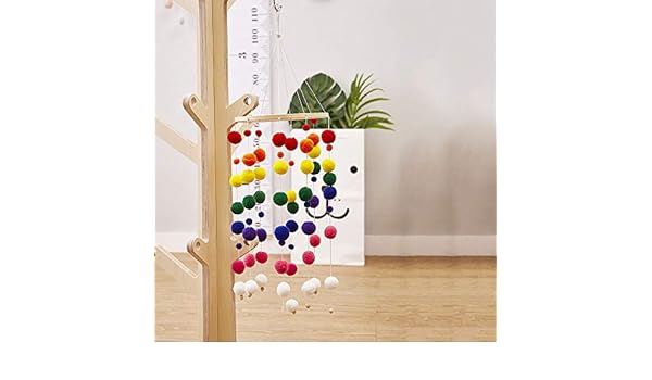 Sureh Baby Crib Mobile Felt Ball Nursery Ceiling Mobile Handmade