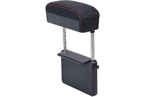 Blueshyhall Accoudoirs de Voiture, Boîte de Rangement Universelle Accoudoir Console Centrale Organisateur d'Écart de Siège de Voiture Support de Coude de Voiture - Ligne rouge