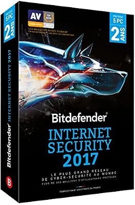Bitdefender Internet Security 2017 (5 appareils, 2 ans)