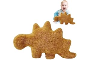 Lebenistgut Dino-Nugget-Kissen, Dino Chicken Nugget Dinosaurier Plüschtier, Dinosaurier Nugget Plüschtier, Kissen Geburtstagsgeschenke für Kinder Zimmerdekoration (Dino Nugget-Stegosaurus)