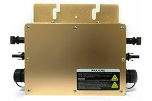 FUTCHOY Micro inverter solare WVC 600 - Micro inverter per pannello solare con pannello solare (oro, 600 W)