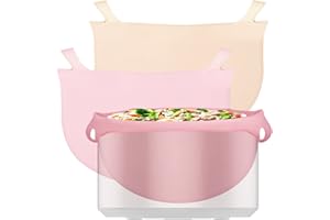 LUTER 2pcs Slow Cooker Liners, Silicone Slow Cooker Liners Reusable Slow Cooker Liner for Crockpot 6-8 Quarts Practical Kitchen Cooker Liners Tool for Oval or Round Pot