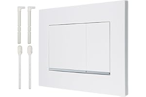 TWSOUL Per piastra di comando Geberit Sigma30, 115.883.16.1, piastra di comando per 2 quantità di risciacqui, doppia piastra di azionamento, azionamento anteriore (bianco opaco)