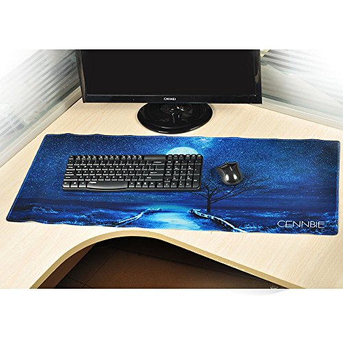 Cennbie Blühende Mandel Baum Entwurf Groß Größe Gaming Mause pad Erweiterte Gaming Mousepad in 895mm * 395mm * 1.8mm - 5