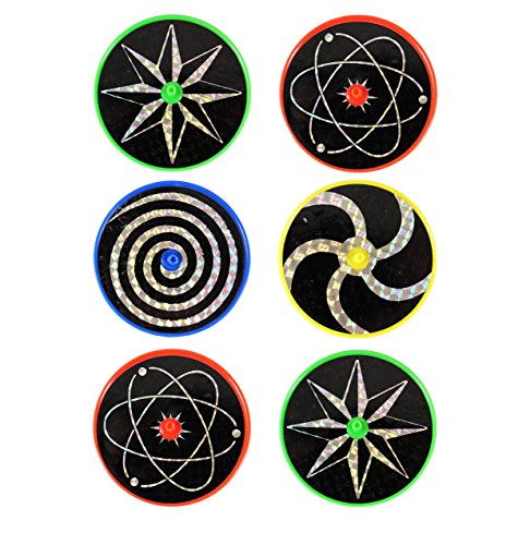 Teeliya® » 12 x Laserkreisel ✮ Verschiedene Farben & Designs ✮ Drehendes Spielzeug ✮ Mitbringsel ✮ Kinder Geburtstag