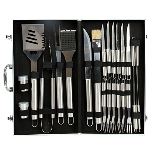 24-teilig Grillbesteck BBQ Besteck Set Grillset Tool Set mit Koffer barbecue … - 2