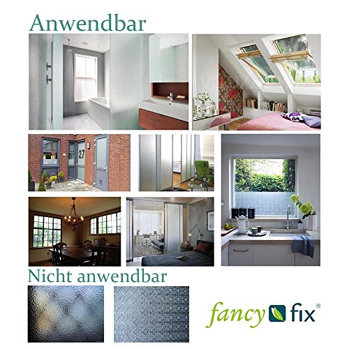 Fancy-fix Fensterfolie Dekorfolie Sichtschutzfolie Statische Folie Selbsthaftend (ohne Kleber) Milchglasfolie 40x150cm - 7