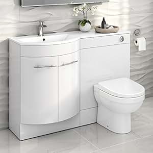 1200 mm Modern Vanity Unit Countertop Basin + Toilet ...