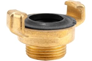 Gardena Messing-Schnellkupplungs-Gewindestück mit Außengewinde: Schlauchanschluss, 26,5 mm (G 3/4 Zoll)-Gewinde z.B für Pumpen mit Innengewinde (7114-20)