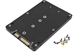 JZK Adattatore M.2 NGFF SSD a SATA da 2,5 pollici, 7 mm spessore contenitore per disco rigido, convertitore SSD NGFF basato su chiave B e M per scheda SATA III 3.0 da 2,5 pollici