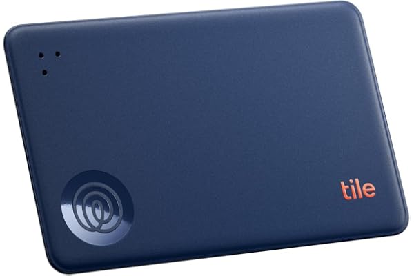 Tile by Life360 Slim - Détecteur de Portefeuille, Tracker Bluetooth et localisateur d'objets pour étiquette de Bagage, Passeport et Autres. Compatible avec iOS & Android. Lot de 1 (Navy Blaze)