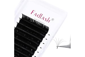 FADLASH Easy Fan Pestañas 0.07 D Rizo 11-12-13mm*12 Fila 3D 5D 10D 20D Pestañas de Volumen Fácil Ventilador Pestañas Pelo a Pelo Easy Fan Lash Extentions(0.07-d-11-12-13)