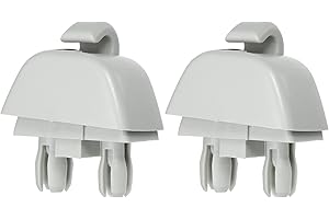 X AUTOHAUX Voiture Plastique Soleil Visière Crochet Clip Retenue pour Volkswagen - 2 Pcs Gris