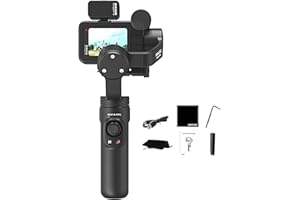 INKEE Falcon Plus Gimbal Stabilizer Wireless Control, 3-Achsen-Handkamerastabilisator für GoPro Hero 10, 9, 8, 7, 6, 5, OSMO Action, Insta360 one r und andere Action Kameras Support Media Mod