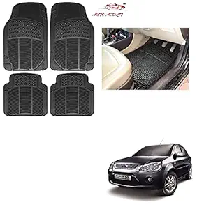 Auto Addict Rubber Mats Car Foot Mats (Black,Set of 4Pcs) for Ford Fiesta Classic