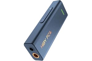 HiBy FC4 Headphone Amplifier Portable DAC with 4.4mm and 3.5mm Headphones Outputs Support MQA16X PCM768K DSD256 High Driving Power for Android/iOS/Mac/Windows (Blue)