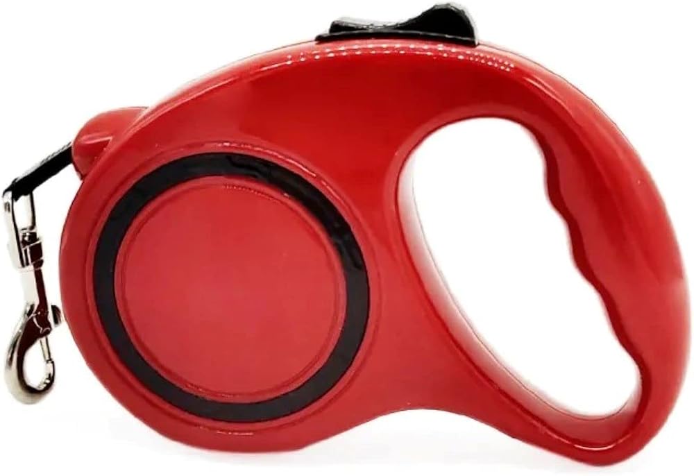 Köpekler İçin Premium 5 Metre Tuş Kontrollü Makaralı Tasma Kayışı - Dayanıklı, Ayarlanabilir 5 Mt (Kırmızı)