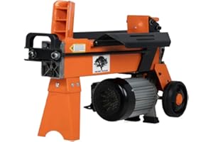 ARROWS UK FM8D-TC 5-Ton Electric Log Splitter with Guard & Workbench – 2200W Motor, 370mm Log Capacity – Ideal for Wood Burners – UK Engineered – Pre-Filled with Hydraulic Oil