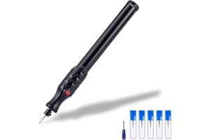WACAR Electric Micro Engraver Pen Carve Engraving Tool Kit Cordless Precision Engraver with Extal 5pcs Replaceable Diamond Tip Bit for DIY Jewellery Making, Metal, Glass, Wood, Leather