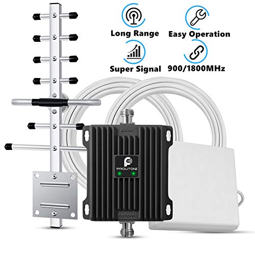 Repetidor de Señal Móvil Amplificador Teléfono Celular GSM 900MHz DCS 1800MHz para el Hogar y Oficina,Soporte de Llamadas 2G 3G 4G, Utilizadas por todas las operadoras en las Zonas Urbanas y Rurales