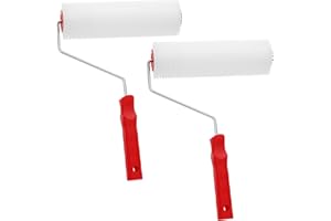 MENG JIARAN 230mm Spiked Roller With 15mm Teeth, 2 Pack Self Levelling Floor Compound Tools Spiked Aeration Roller For Latex,Epoxy Resin Remove Bubbles