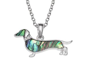 BellaMira Lifestyle Accessories Exotic Animals Necklaces Earrings For Kids Girls - Sloth, Lama, Narwhal, Sausage Dog Dachshund - Sent in Gift Pouch