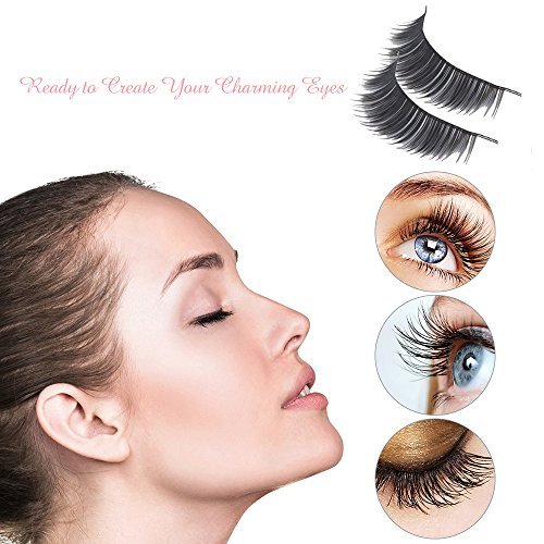 Anself 10 Paar Falsche Künstliche Wimpern Dicke Lange Eyelashes Pure Handgemacht - 2