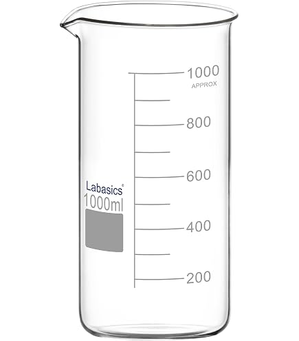 Bécher, 1000 ml, f.b., verre borosilicaté - Systèmes Didactiques