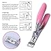 Elite99 Pink Nail Scissors Clipper Professional Handle Quick Cut Slicer Manicure Tool UV Gel Rubber Wrapped