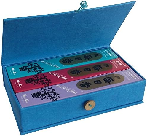Nippon Kodo - Gift Box Set of 3&nbsp;Japanese Incense - Scent: Jasmine + Rose + Lavender&nbsp;&ndash;&nbsp;150&nbsp;Sticks