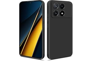 HSP Hülle für Xiaomi Poco X6 Pro 5G [Staubabweisend] Handyhülle | Premium TPU Silikon Case Schutzhülle | Kratzfest Stoßfest Fallschutz | Kameraschutz Displayschutz | Passgenau Dünn Matt | Schwarz