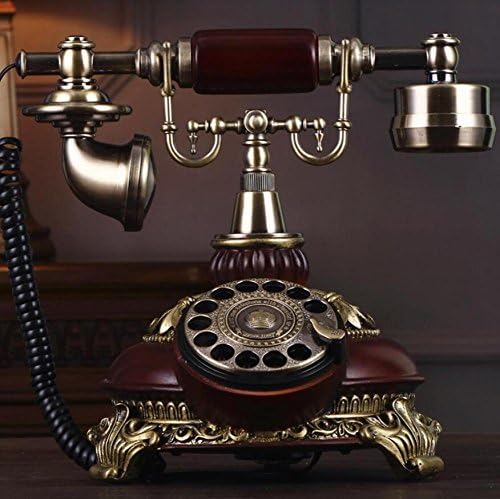Europe and America rural Vintage Creative fashion Full Function Rotary dialing Landline telephone,Product Size:26cm*22cm*25cm,Classical wood