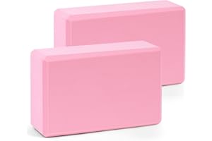 Flintronic Lot de 2 Blocs de Yoga, Brique Yoga Liège de Haute Densité, Briques de Mousse de Fitness, Briques Yoga, pour Pilates, Yoga, Étirement, Accessoires de Fitness, 23 * 25 * 8cm, Noir