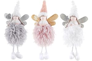 LICHENGTAI 3 sztuki ozdób bożonarodzeniowych, aniołek, zawieszka, aniołek, lalka wisząca, ozdoba choinkowa, dekoracja bożonarodzeniowa, anioł, lalka, na imprezę, festiwal, dekoracja domu
