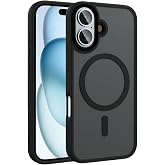 Zore Apple ile uyumlu iPhone 16 Kılıf Mat Arka Y&uuml;zey Wireless Şarj &Ouml;zellikli Zore Flet M-safe Kapak Siyah
