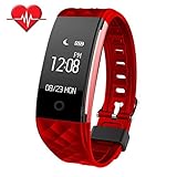 Fitness Tracker,SinoPro Herzfrequenz Monitor Smart Armband IP67 Wasserdicht Fitness-Armband mit OLED Touch Screen Step Tracker Sleep Monitor Anruf Erinnerung für iPhone Android Smartphones