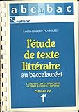 Image de L'etude de texte litteraire                                                                   022796