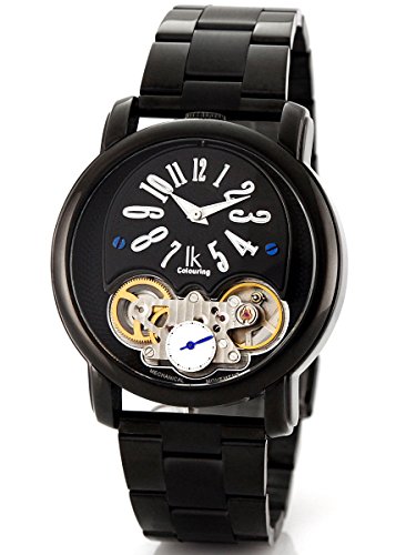 Alienwork IK mechanische Automatik Armbanduhr Skelett Automatikuhr Uhr schwarz Edelstahl 98157G-01 Alienwork IK mechanische Automatik Armbanduhr Skelett Automatikuhr Uhr schwarz Edelstahl 98157G-01