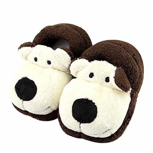 Tangda Baby Girls Infant Toddler Cute Pig Cartoon Shoes Slippers Length 13cm - Brown