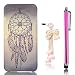 Produktbild Samsung Galaxy A3 2016 Hülle,Sunroyal Retro Elegant Braun Feder Traumfänger Ultra Dünne Slim Hart PC Case Hülle Haut Zurück prägen Bunte Malerei Pattern Schutzhülle Cover Hart Rückseite Handytasche Hülle Schale Etui Tasche Case Cover Haut Schale für Samsung Galaxy A3 2016 + Glitzer Sparkle Crystal Anti-Staub Stecker und Stylus Touch Pen-Dreamcatcher