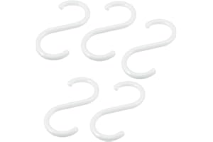 UXCELL Sourcingmap 5pcs Kitchen Pan Pot Garment Plastic S Shape Hook Hangers